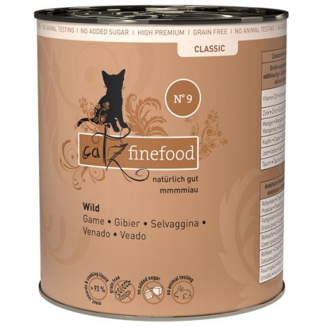 Catz Finefood Classic N.09 Dziczyzna puszka 800g