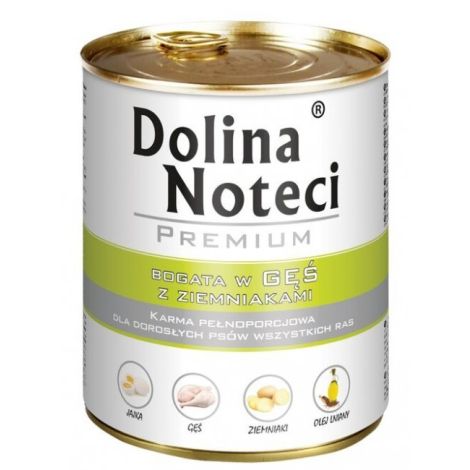 Dolina Noteci Premium Pies Gęś i ziemniaki puszka 800g - 2