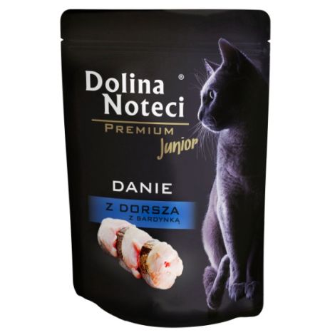 Dolina Noteci Premium Kot Junior Danie z dorsza i sardynki saszetka 85g