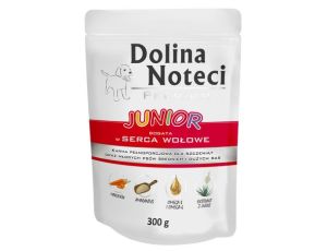 Dolina Noteci Premium Pies Junior Serca wołowe saszetka 300g