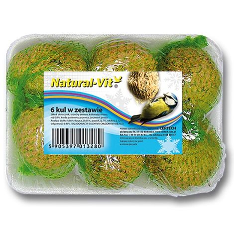 Natural-Vit Kule zimowe 90g tacka 6szt