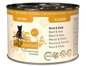 Catz Finefood Classic Kitten N.07 Wołowina i cielęcina puszka 200g