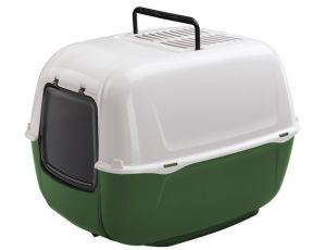 Ferplast Prima New Toaleta dla kota biało-zielona [72053799EL]