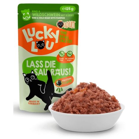 Lucky Lou Lifestage Adult Wołowina i dzik saszetka 125g - 4