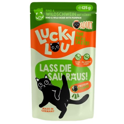 Lucky Lou Lifestage Adult Wołowina i dzik saszetka 125g - 5