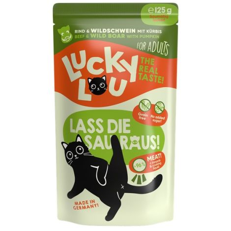 Lucky Lou Lifestage Adult Wołowina i dzik saszetka 125g - 2