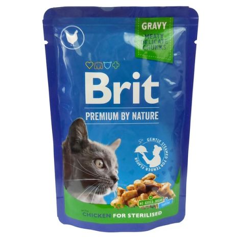 Brit Premium Cat Adult Kurczak Sterilised saszetka 100g