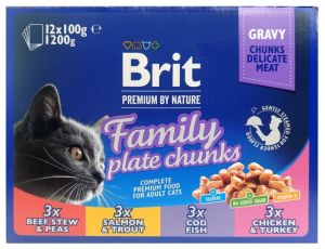 Brit Premium Cat Adult Multipack saszetki 12x100g