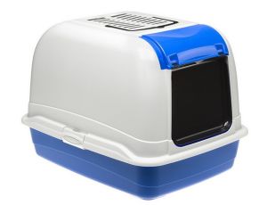 Ferplast Toaleta Maxi Bella biało-niebieska - dla dużego kota [72070099]