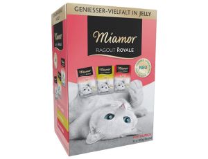 Miamor Ragout Royale Mix Galaretka - indyk, łosoś, cielęcina saszetki 12x100g