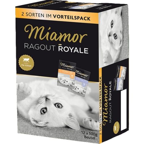 Miamor Ragout Royale Mix Galaretka Kitten - drób, wołowina saszetki 12x100g - 2