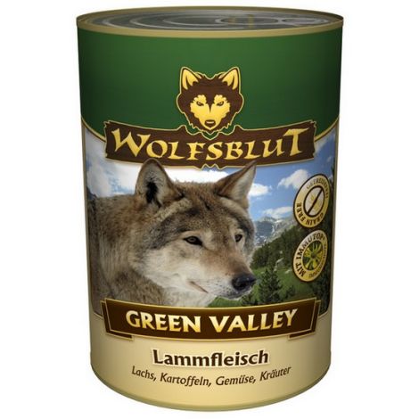 Wolfsblut Dog Green Valley - jagniecina, łosoś, ziemniaki puszka 395g