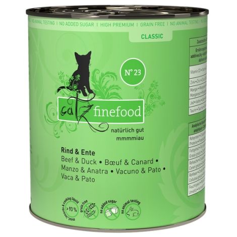 Catz Finefood Classic N.23 Wołowina i Kaczka puszka 800g