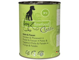 Dogz Finefood Classic N.04 Kurczak i bażant puszka 400g
