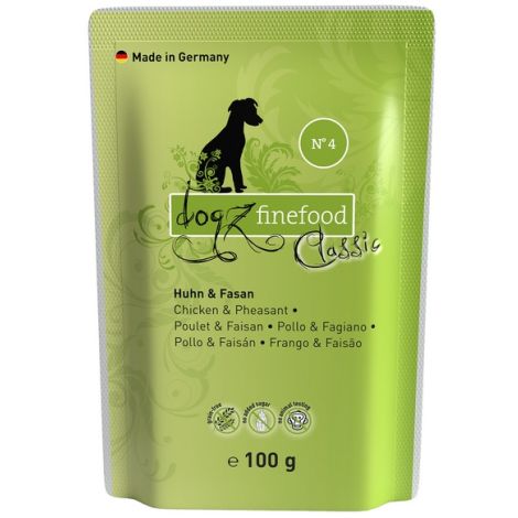 Dogz Finefood Classic N.04 Kurczak i bażant saszetka 100g