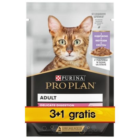 Purina Pro Plan Cat Delicate indyk saszetka 4x85g 3+1 gratis