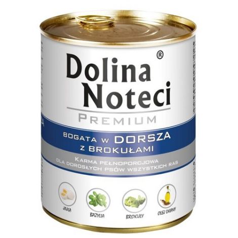 Dolina Noteci Premium Pies Dorsz i brokuły puszka 800g - 2