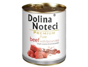 Dolina Noteci Premium Pies Pure Wołowina i ryż puszka 800g