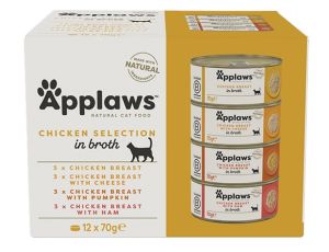 Applaws puszki dla kota Multipack Chicken 12x70g