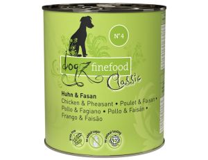 Dogz Finefood Classic N.04 Kurczak i bażant puszka 800g