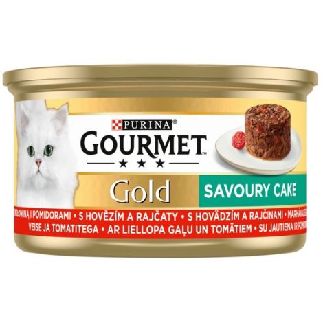 Gourmet Gold Savoury Cake z Wołowiną i pomidorami 85g