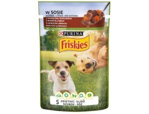 Friskies Dog Adult Jagnięcina i marchewka w sosie saszetka 100g