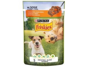 Friskies Dog Adult Kurczak i marchewka w sosie saszetka 100g