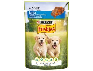 Friskies Dog Junior Kurczak i marchewka w sosie saszetka 100g