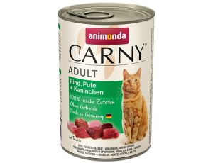 Animonda Carny Adult Wołowina, Indyk + Królik puszka 400g