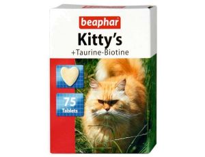 Beaphar Kitty's Taurine + Biotine tabletki witaminowe 75szt