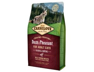 Carnilove Cat Duck & Pheasant Hairball Control - kaczka i bażant 2kg