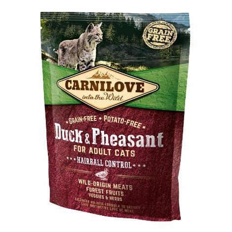 Carnilove Cat Duck & Pheasant Hairball Control - kaczka i bażant 400g