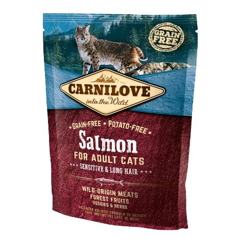 Carnilove Cat Salmon Sensitive & Long Hair - łosoś 400g