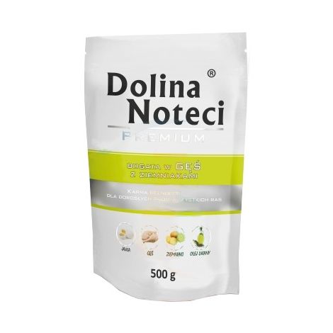 Dolina Noteci Premium Pies Gęś i ziemniaki saszetka 500g