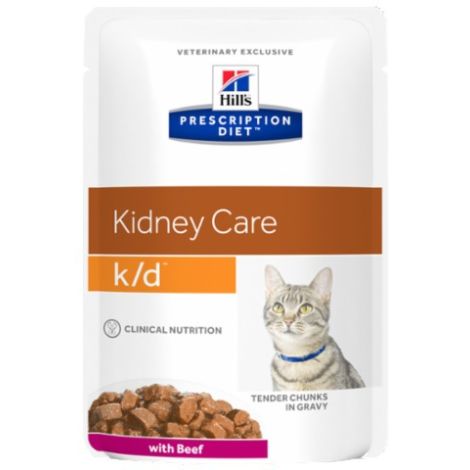 Hill's Prescription Diet k/d Feline Wołowina saszetka 85g - 2