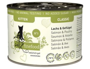 Catz Finefood Classic Kitten N.05 Łosoś i drób puszka 200g