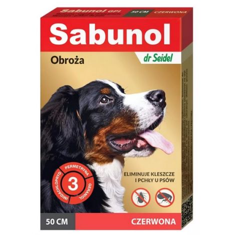 Sabunol GPI Obroża przeciw pchłom dla psa czerwona 50cm - 2