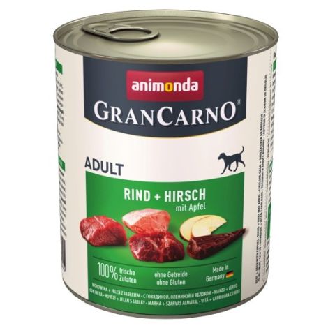 Animonda GranCarno Original Adult Rind Hirsch Apfel Wołowina, Jeleń + Jabłko puszka 800g - 2