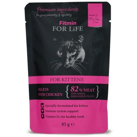 Fitmin Cat For Life Kitten Chicken saszetka 85g - 3