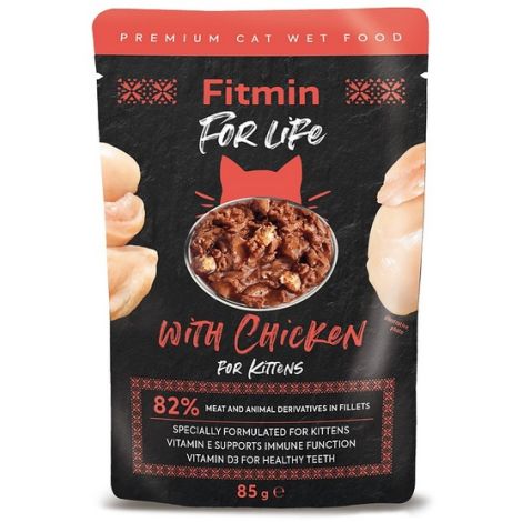 Fitmin Cat For Life Kitten Chicken saszetka 85g