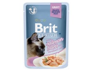 Brit Premium Cat Sterilised Fillets with Salmon sos saszetka 85g