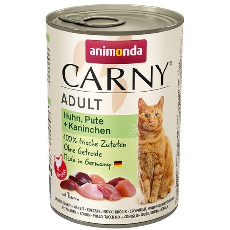 Animonda Carny Adult Kurczak, Indyk + Królik puszka 400g