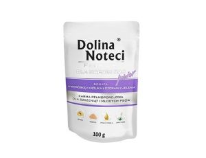 Dolina Noteci Premium Pies Junior Wątróbka z królika i ozory z jelenia saszetka 100g