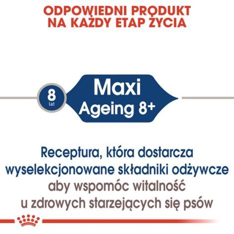 Royal Canin Maxi Ageing 8+ karma mokra w sosie dla psów dojrzałych, po 8 roku życia, ras dużych saszetka 140g - 3