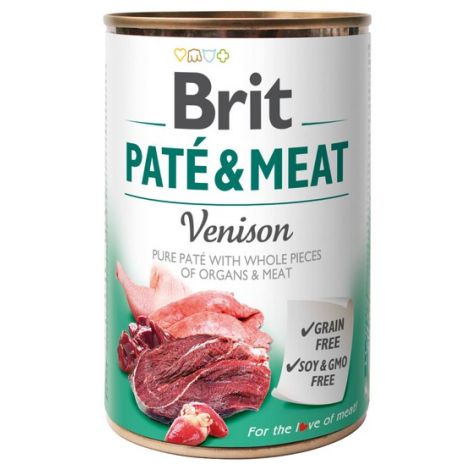 Brit Pate & Meat Dog Venison puszka 400g