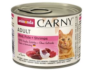 Animonda Carny Adult Wołowina, Indyk + Krewetki puszka 200g