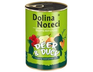 Dolina Noteci Superfood Pies Jeleń i kaczka puszka 400g