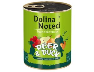 Dolina Noteci Superfood Pies Jeleń i kaczka puszka 800g
