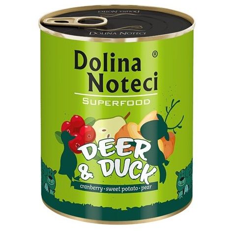 Dolina Noteci Superfood Pies Jeleń i kaczka puszka 800g