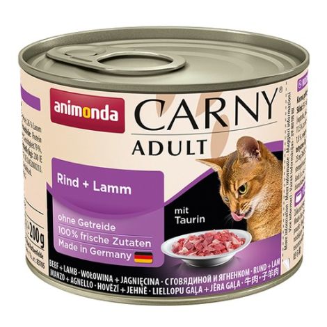 Animonda Carny Adult Wołowina + Jagnięcina puszka 200g - 2